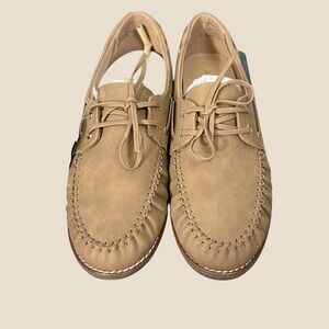 Tommy Bahama Women's 8M  Nahara Cognac Tan Iflex Lace-Up Boat Loafer Shoes- NIB